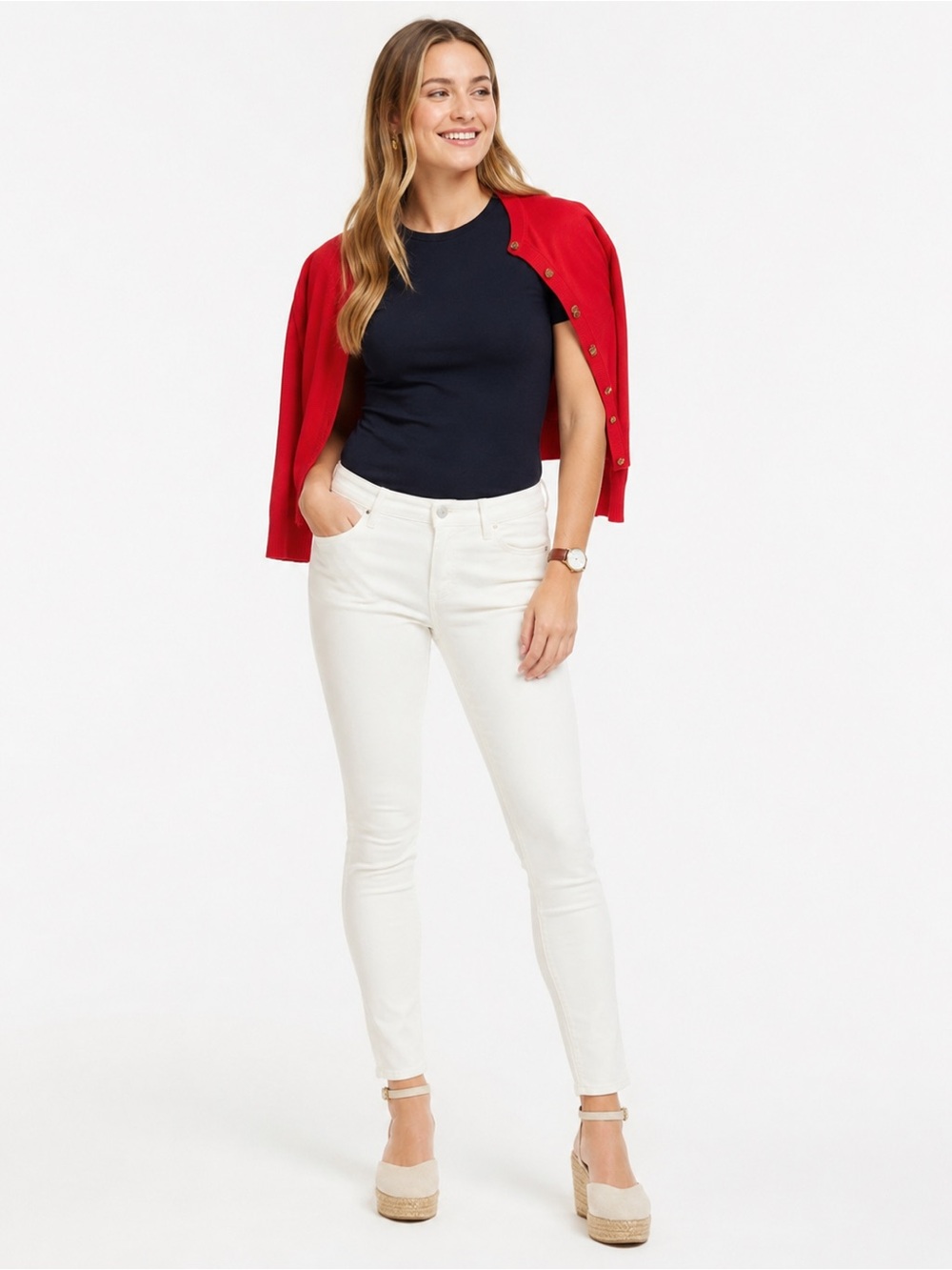 J. Crew 32 White Jeans toothpick Plus Size